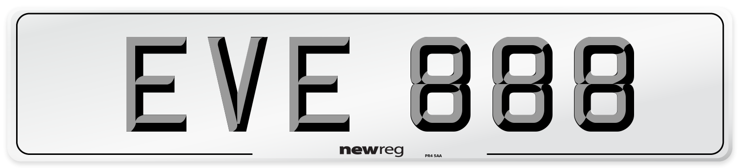 EVE 888 Number Plate from New Reg